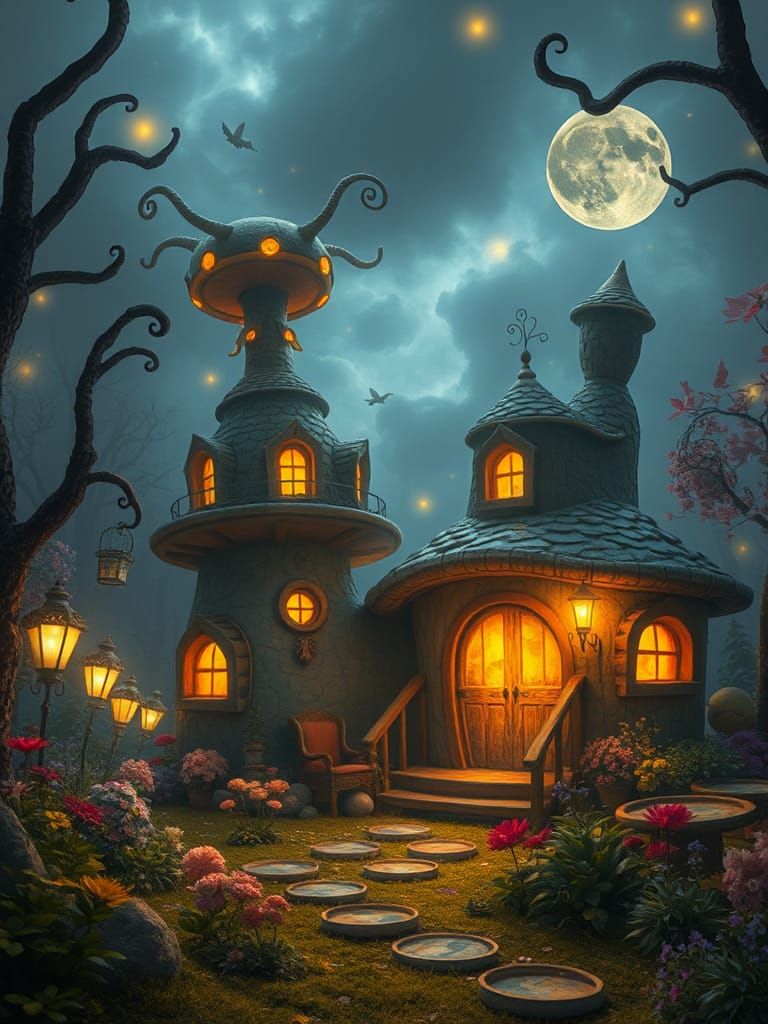 Spudknuckle's Dreamlike Home with Godrays