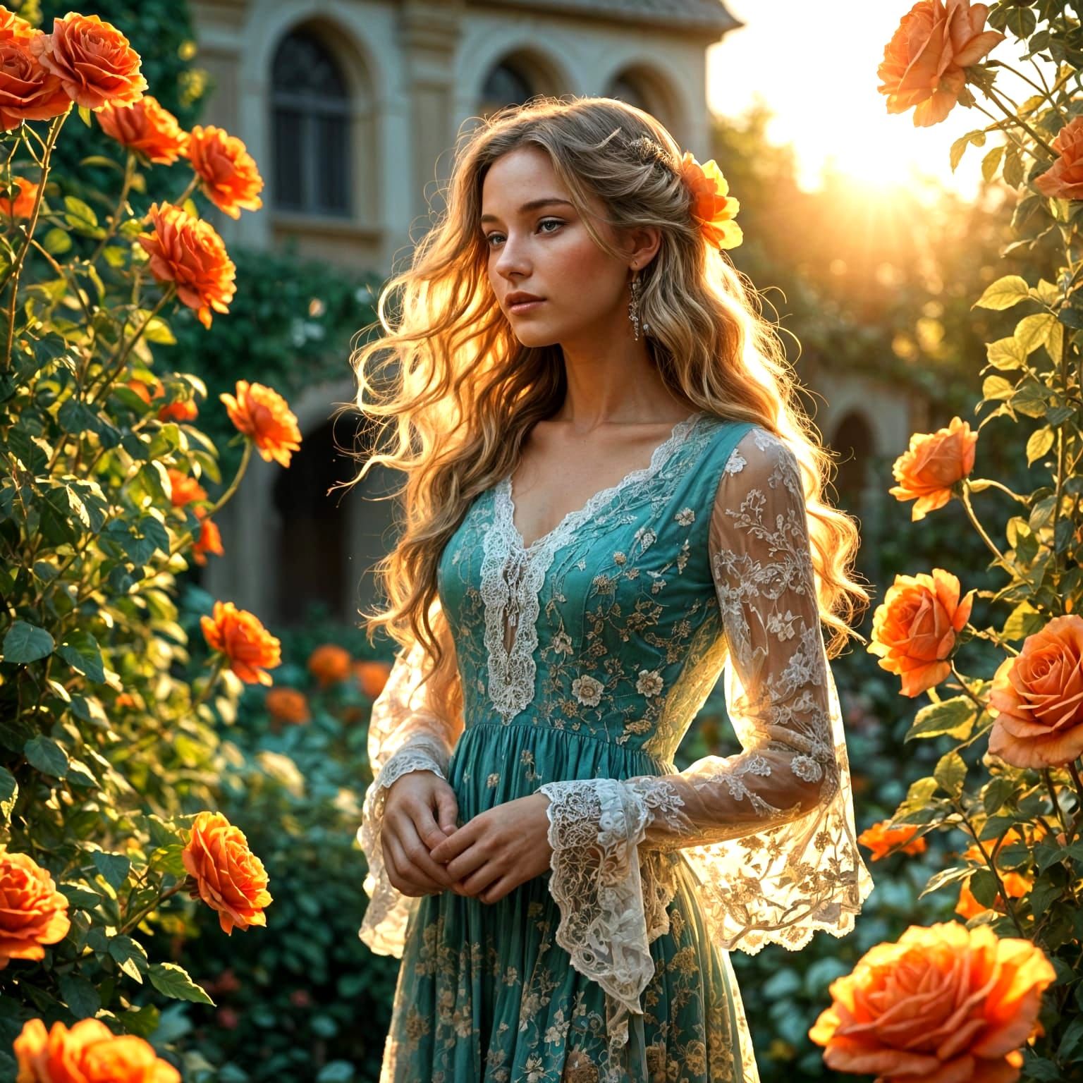 Ethereal Beauty in Whimsical Garden