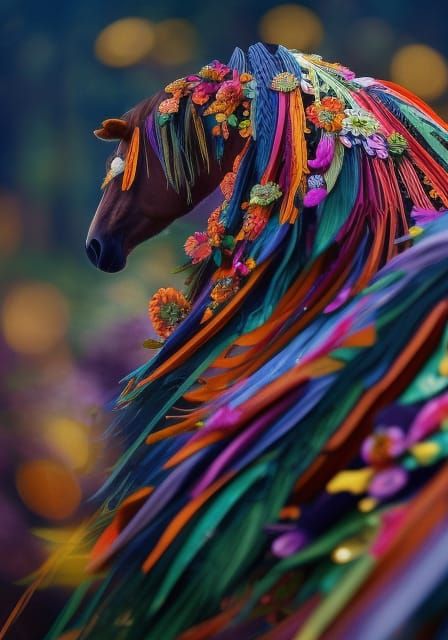 🔆☪️🌸Flower & Horse Surrealism 🌸☪️🔆