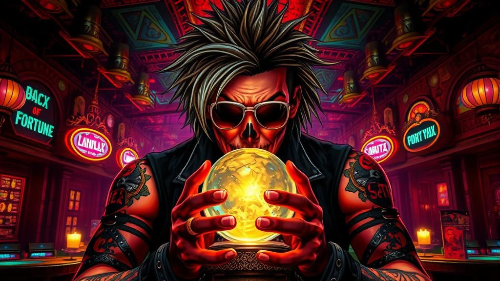 Fantasy Punk Rocker in Ruined Casino