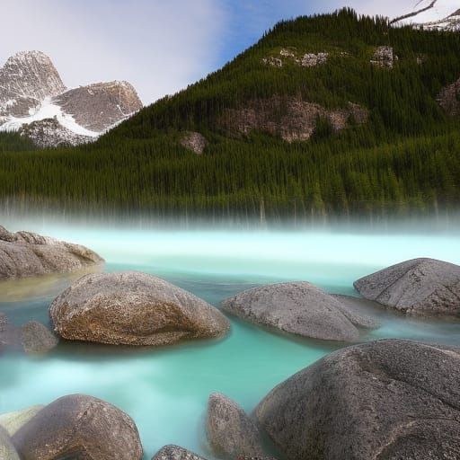 Alpine Lake: A Photorealistic Mountain Landscape
