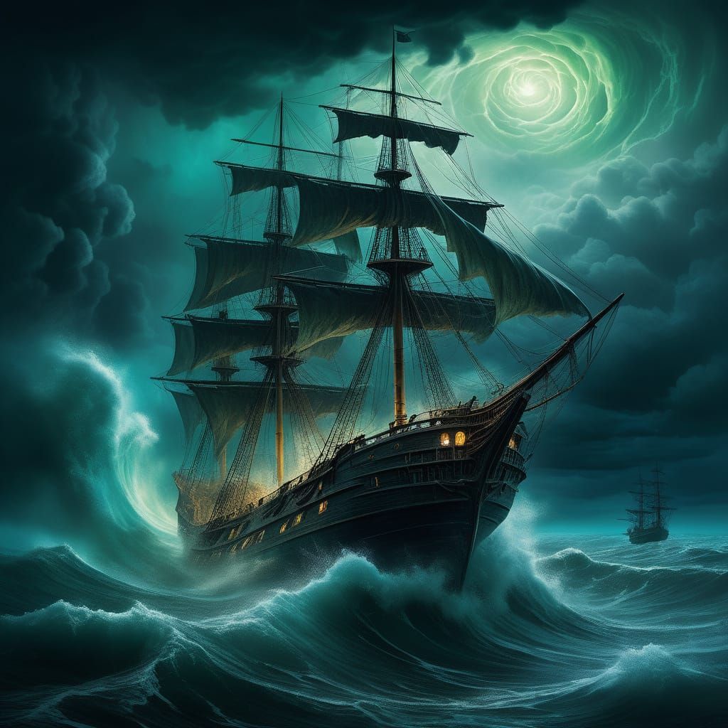 Mysterious Ship Rises from Turbulent Sea in a Hudson River S...