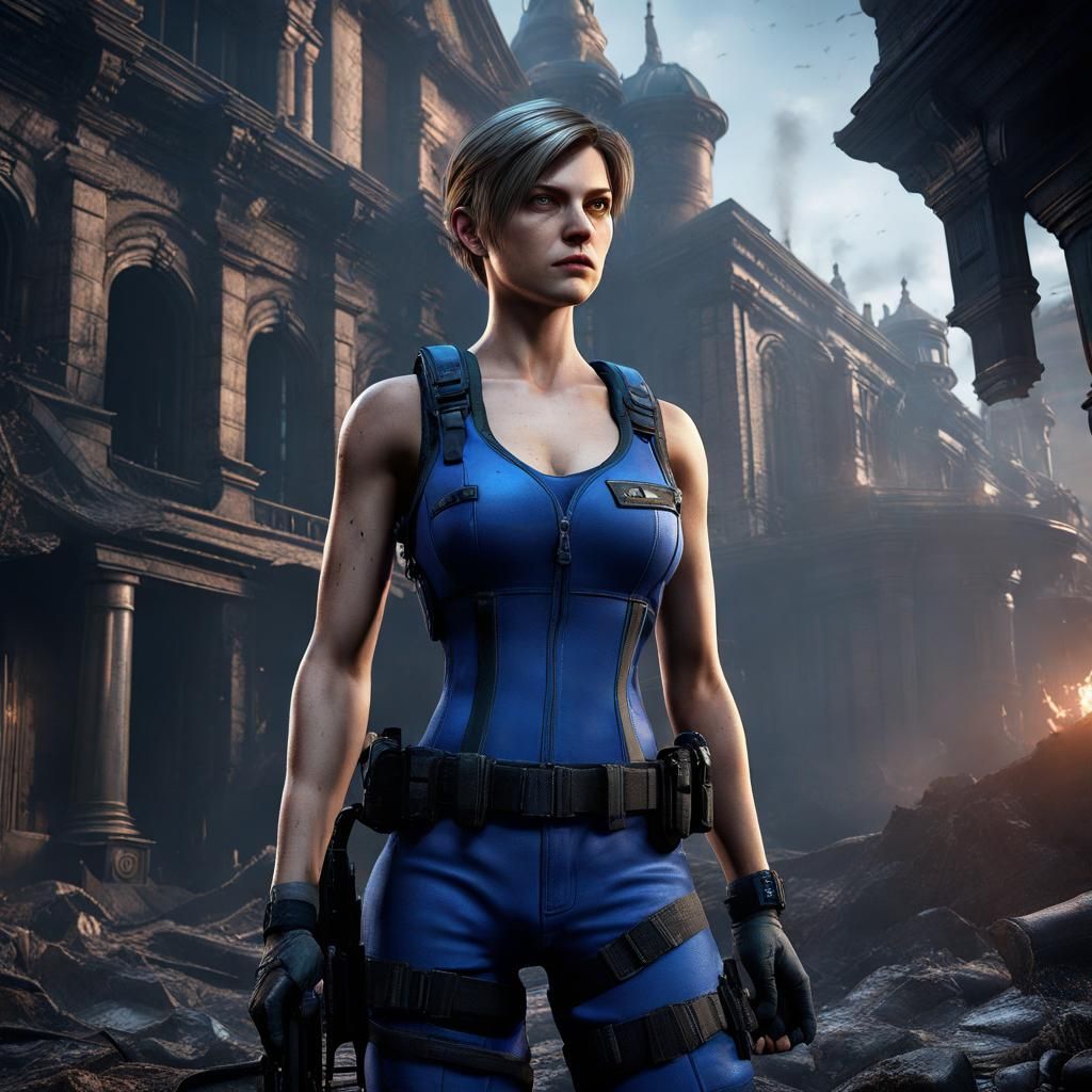 Jill Valentine: Detailed Matte Painting in 8k