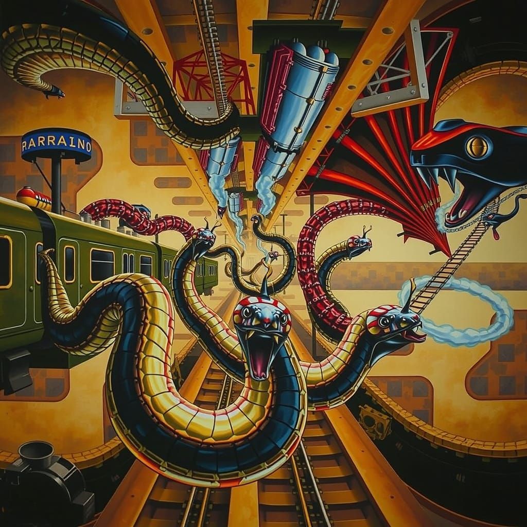 Steam Serpents in Escher's Railway Maze