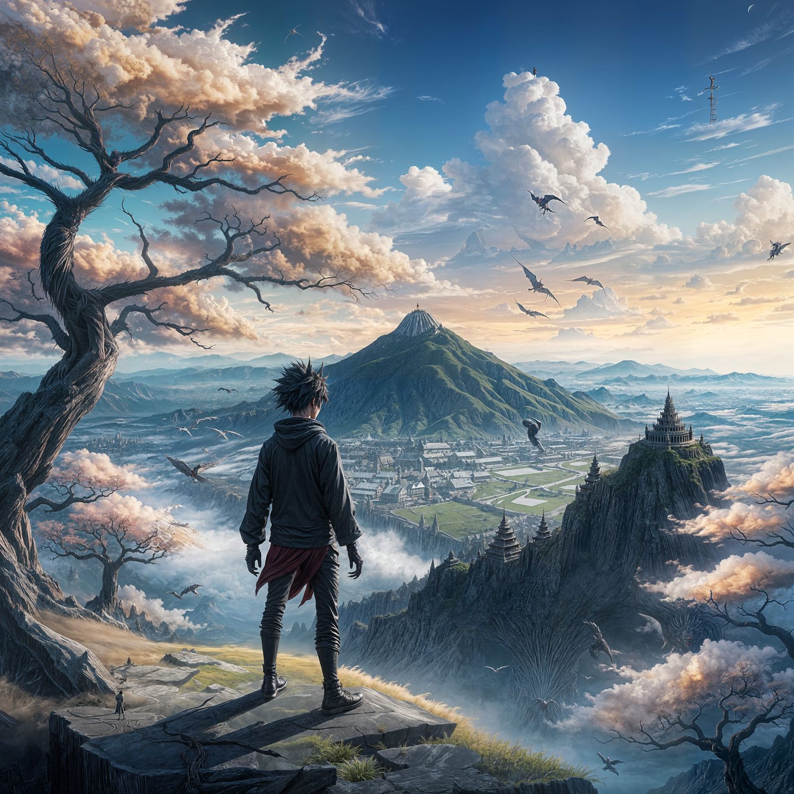 Ryuk on a Mountain in Cinematic Style