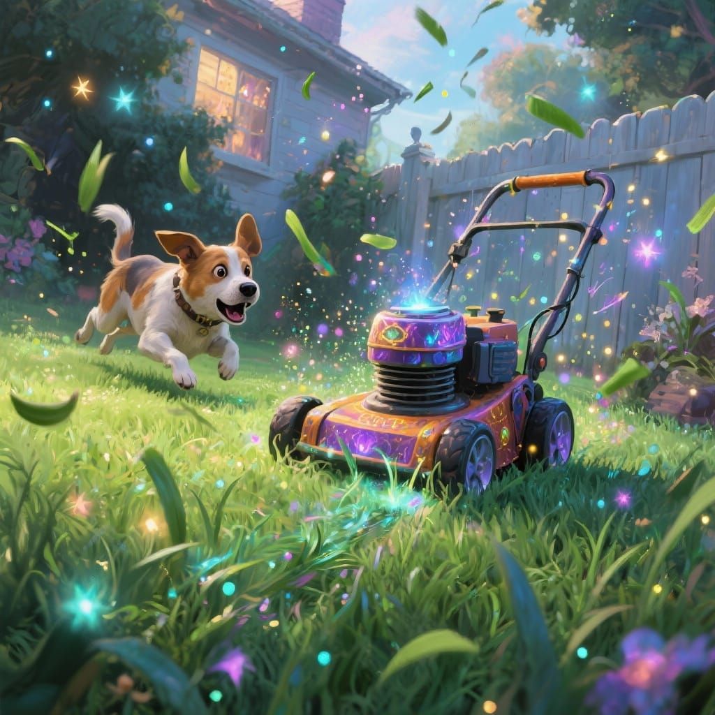Magical mowing for lazy people