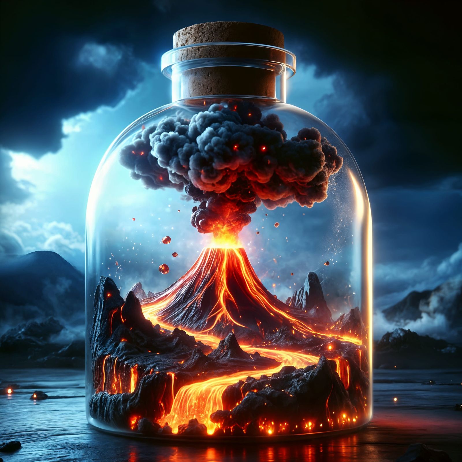 Bottled Volcano