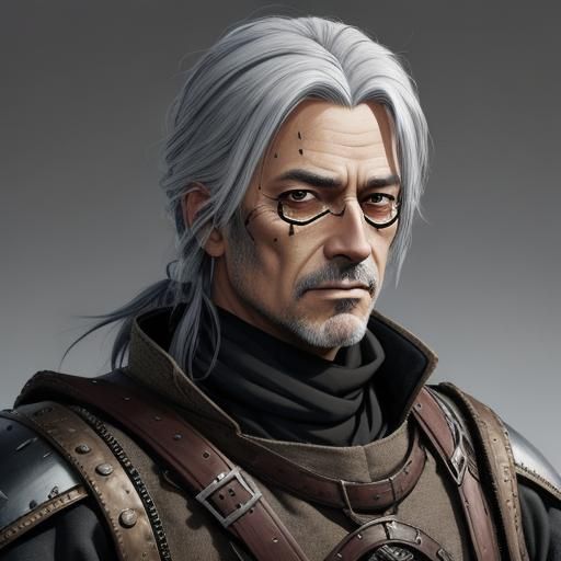 Detailed Portrait of a Medieval Mercenary