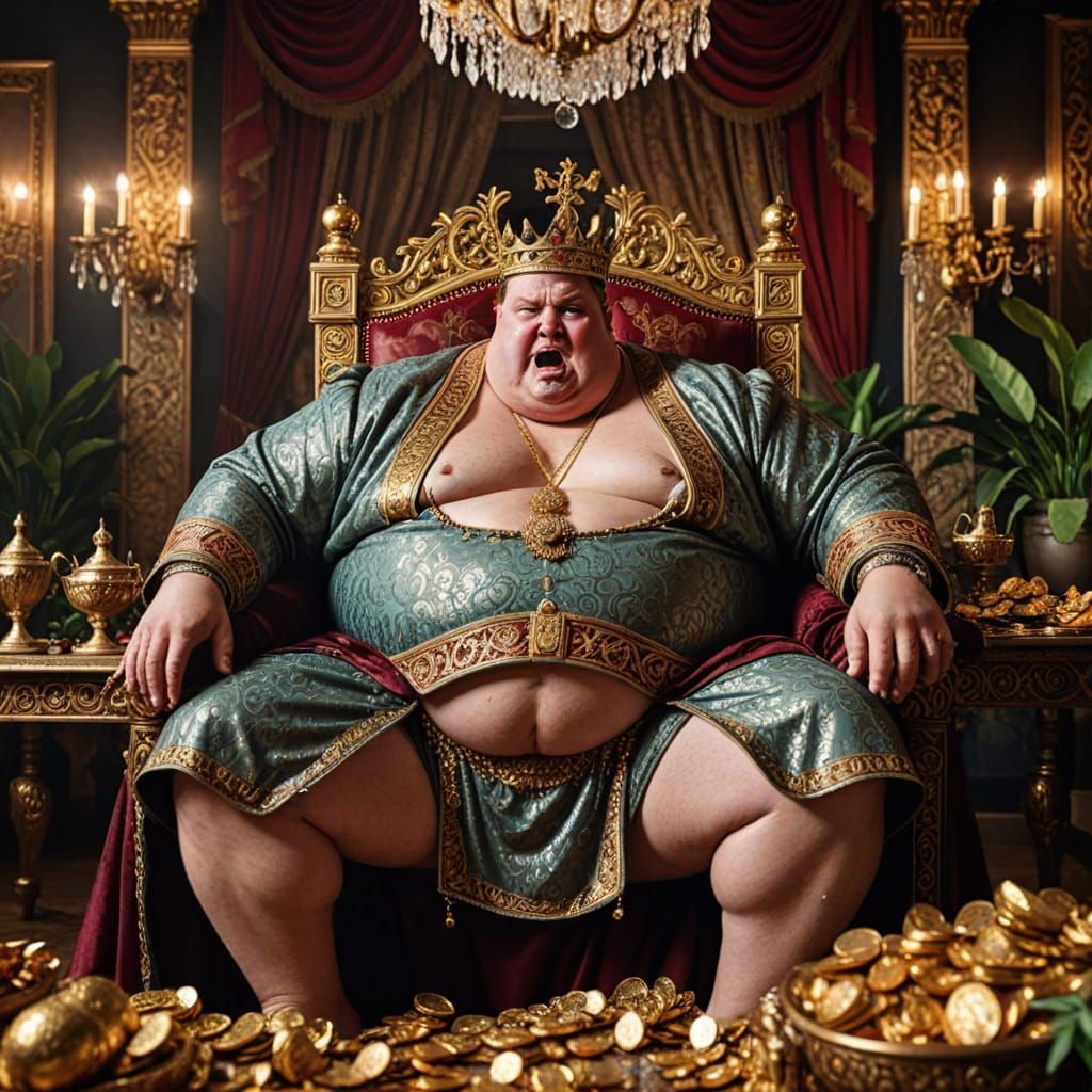 Regal Opulence: A King's Lavish Reckoning