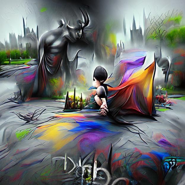 dark mythology #film 8K 3D 8k resolution abstract acrylic ar...
