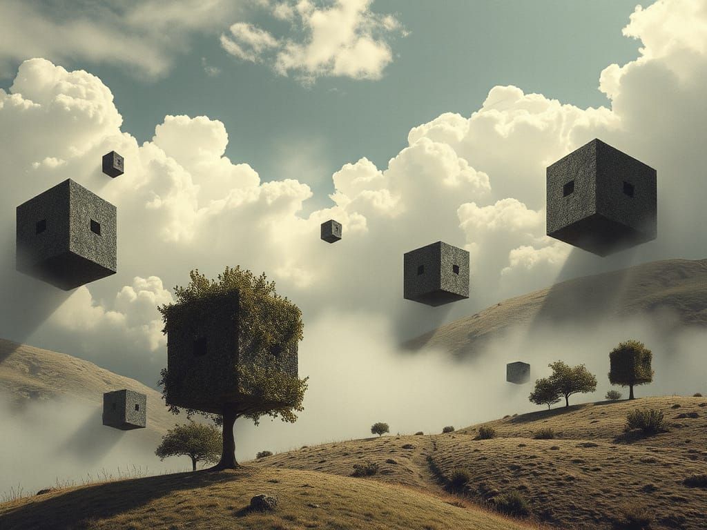 Surreal Landscape in Perfect Squares