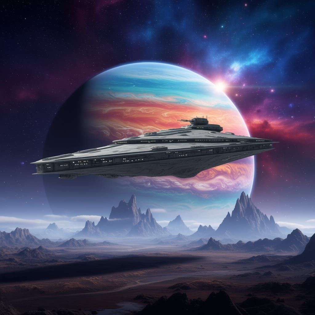 Star Wars Dreadnaught Heavy Cruiser in Space