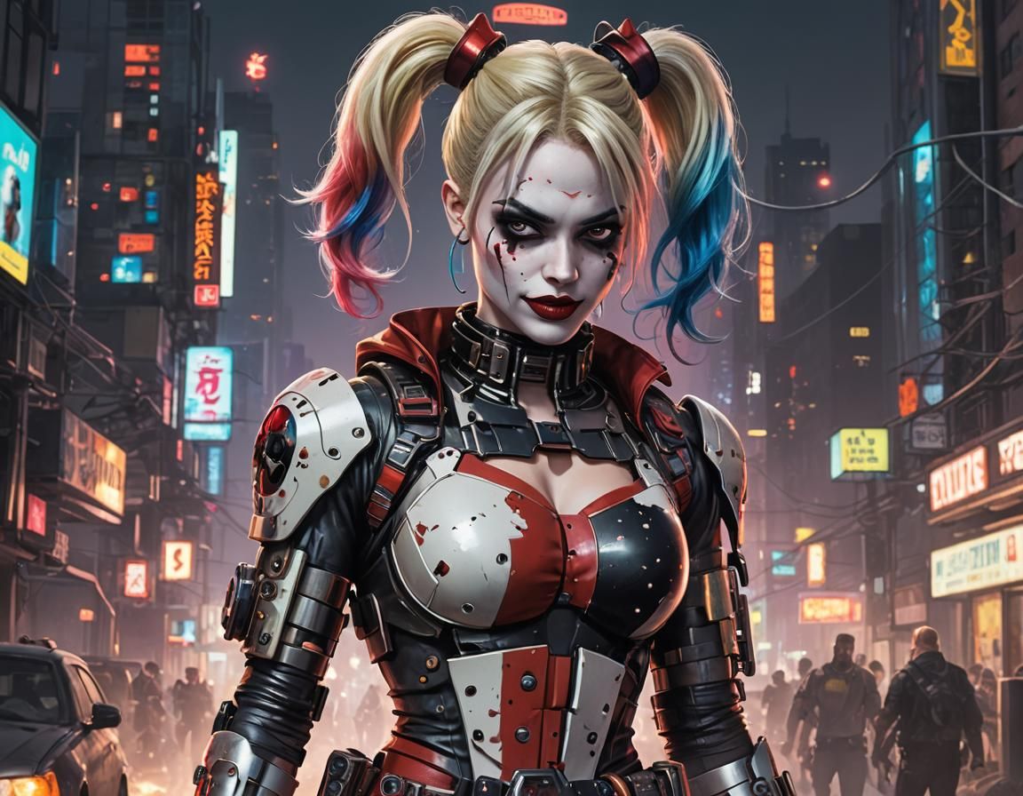 Harley Quinn as a Terminator Cyborg