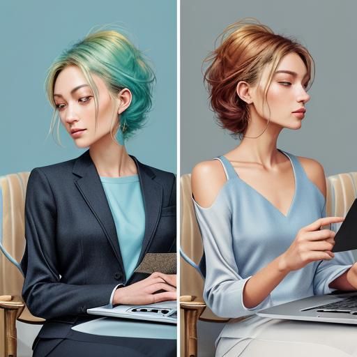 Concept Art: Balanced Professional in Abstract Expressionism