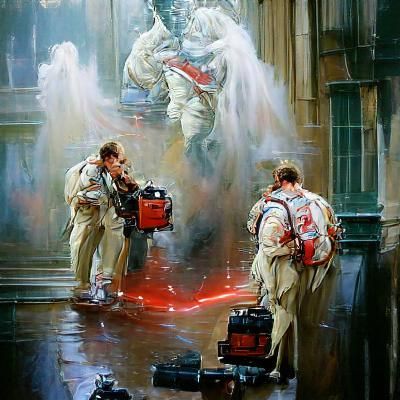 Ghostbusters in Oil Painting Style