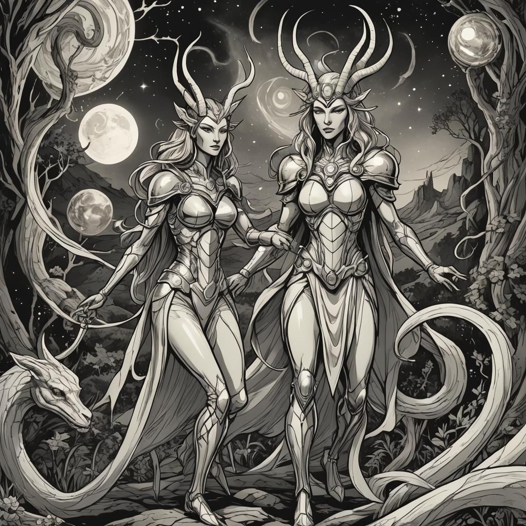 Surreal Comic Book Characters in Bizarre Scene