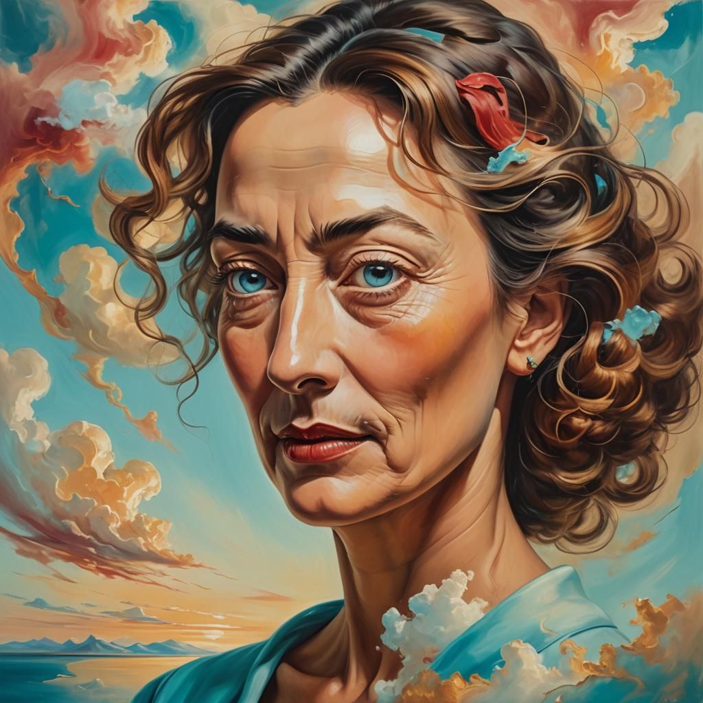Surreal Portrait of a Woman in Salvador Dali Style