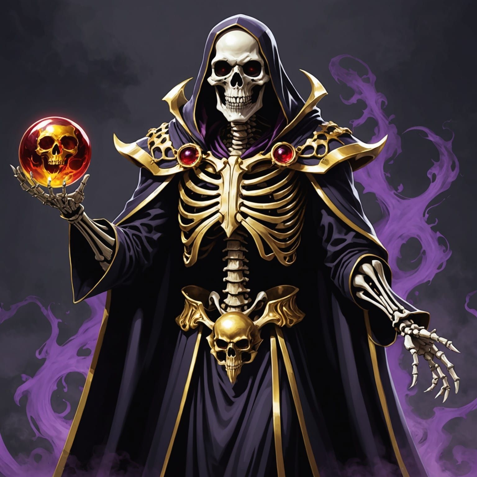 Ainz Ooal Gown: Menacing Undead Skeleton Creature
