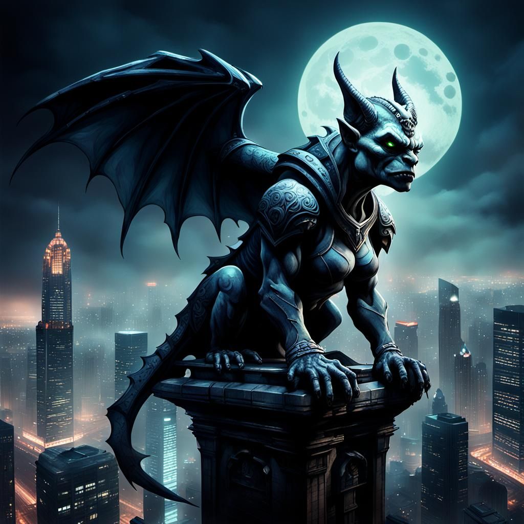 Gargoyle Over Smog City: Concept Art