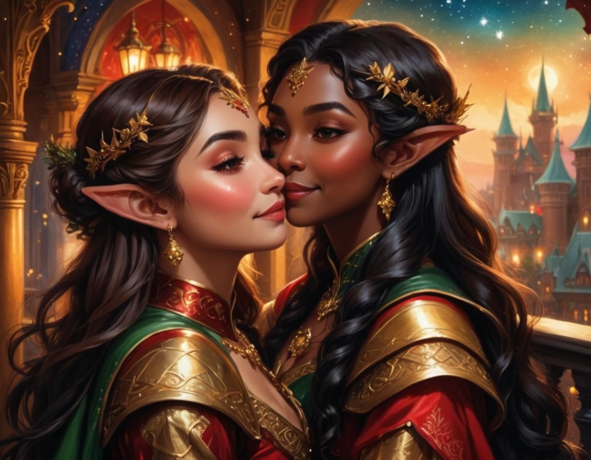 Elven Lovers on the Balcony 17