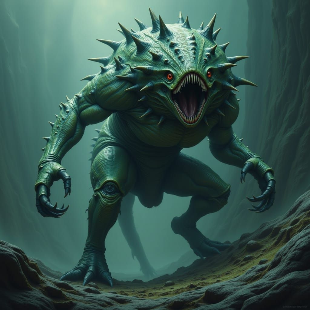 Zerg Hydralisk in Biomechanical Sci-Fi Style