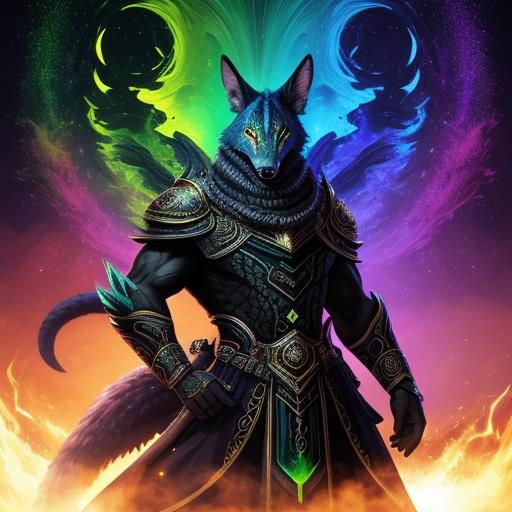 Majestic Mythical Creature in a Jungle Setting