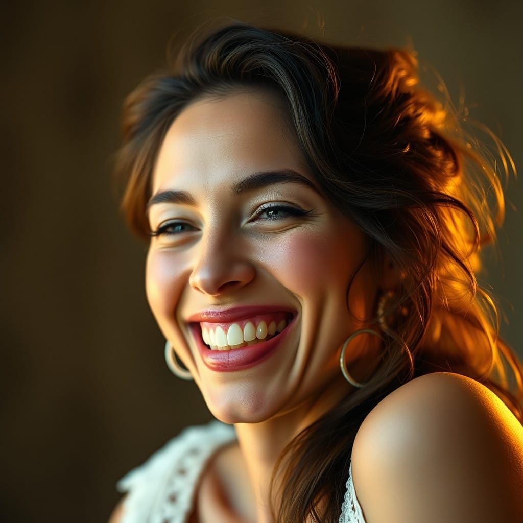 Radiant Woman in Cinematic Portrait