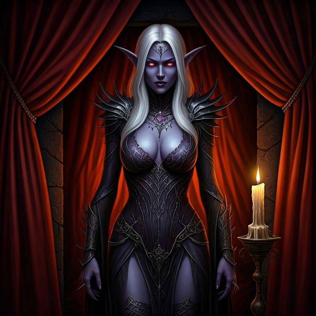 Dark Elf Courtesan in Underground City