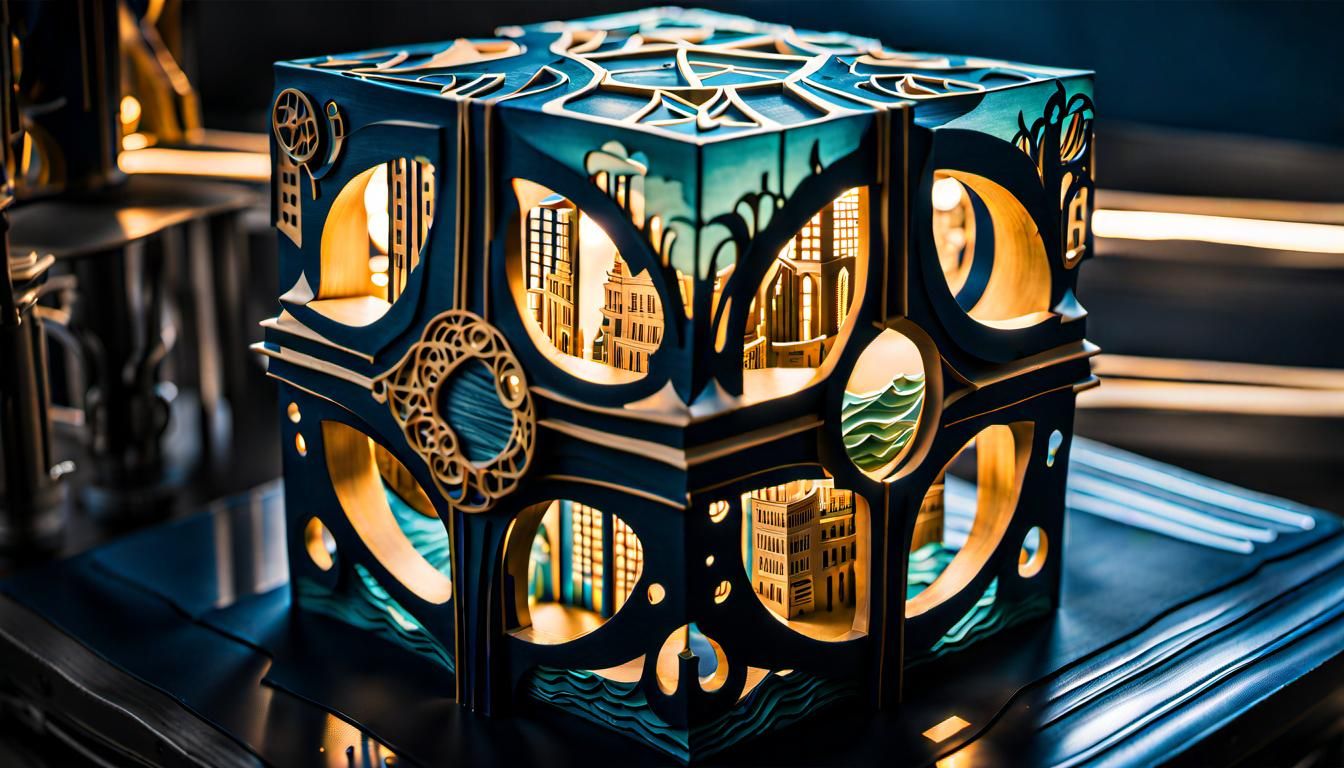 Underwater City in a Cube, Romantic Era Style