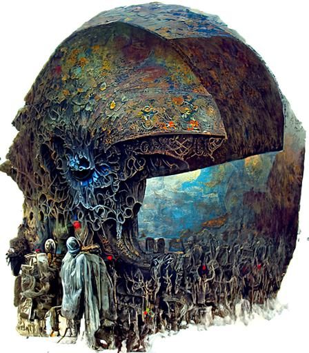 Epic Fantasy Digital Art by Rutkowski and Beksiński