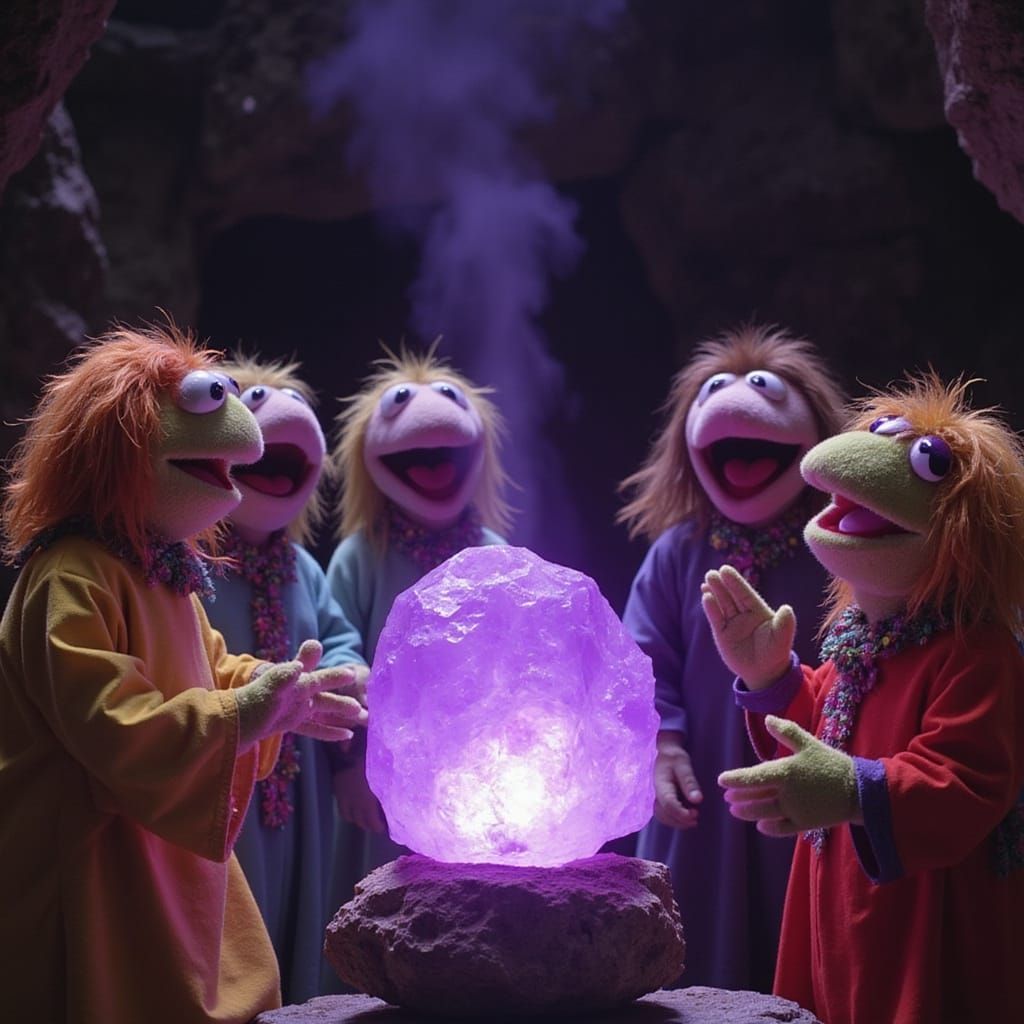Fraggle Rock Muppets Worship Ancient Crystal in Psychedelic ...