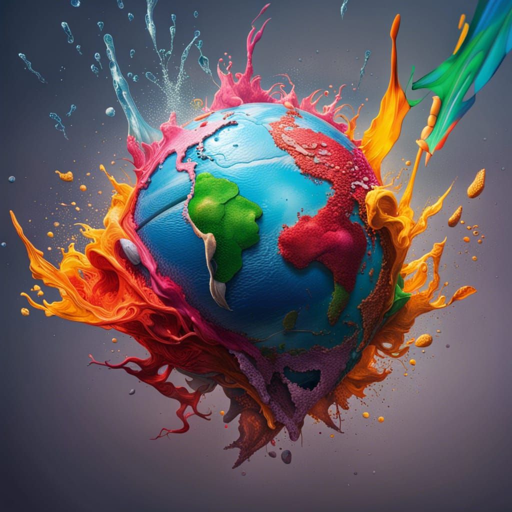 Hyperrealistic Climate Change Concept Art