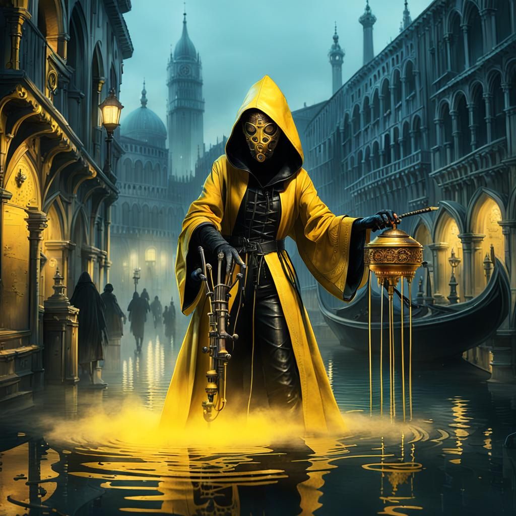 Cyberpunk Hastur: Haunting Melody in a Sci-Fi Venice