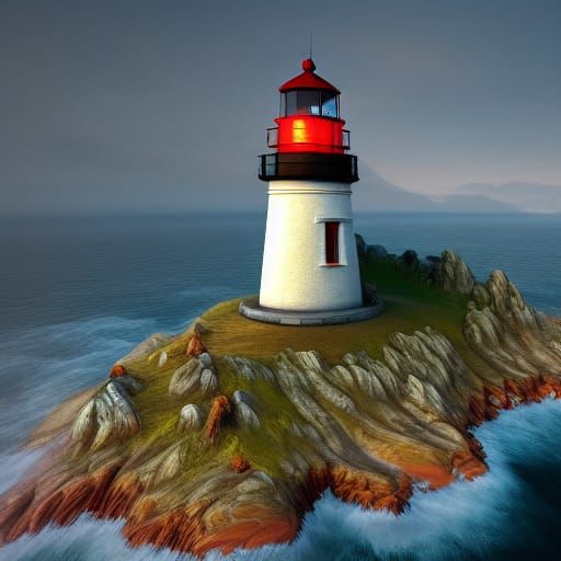 Coastal Lighthouse Fantasy Concept Art