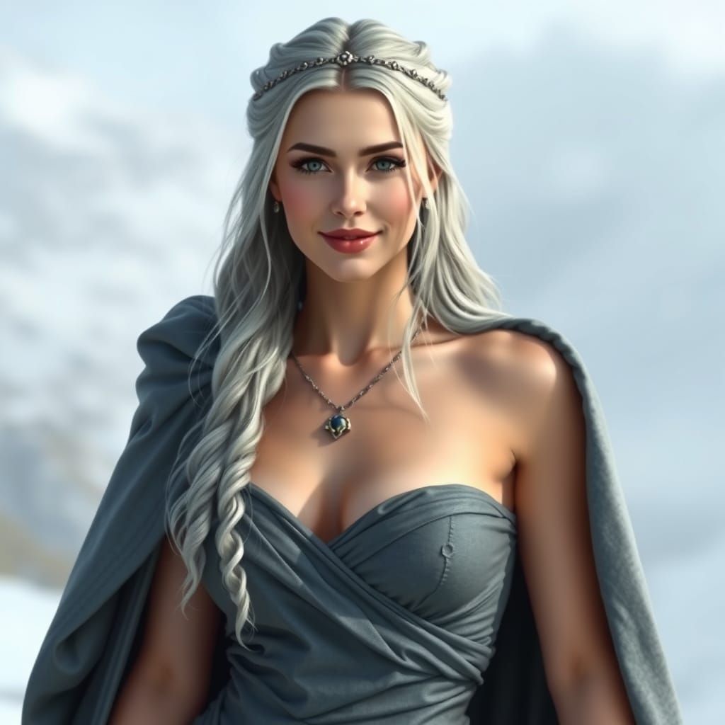 Ethereal Norse Goddess in Hyperrealistic Portrait