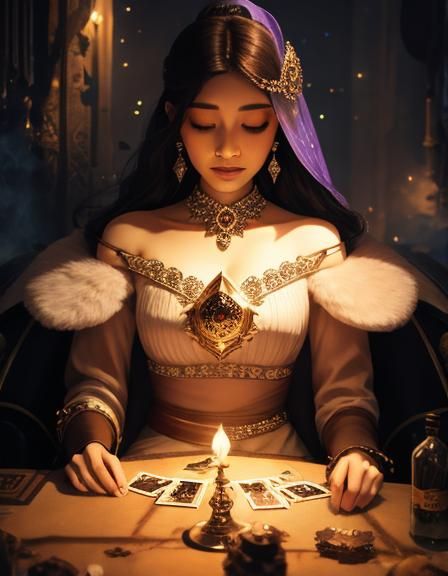 Fading Crystals Portrait Game Card