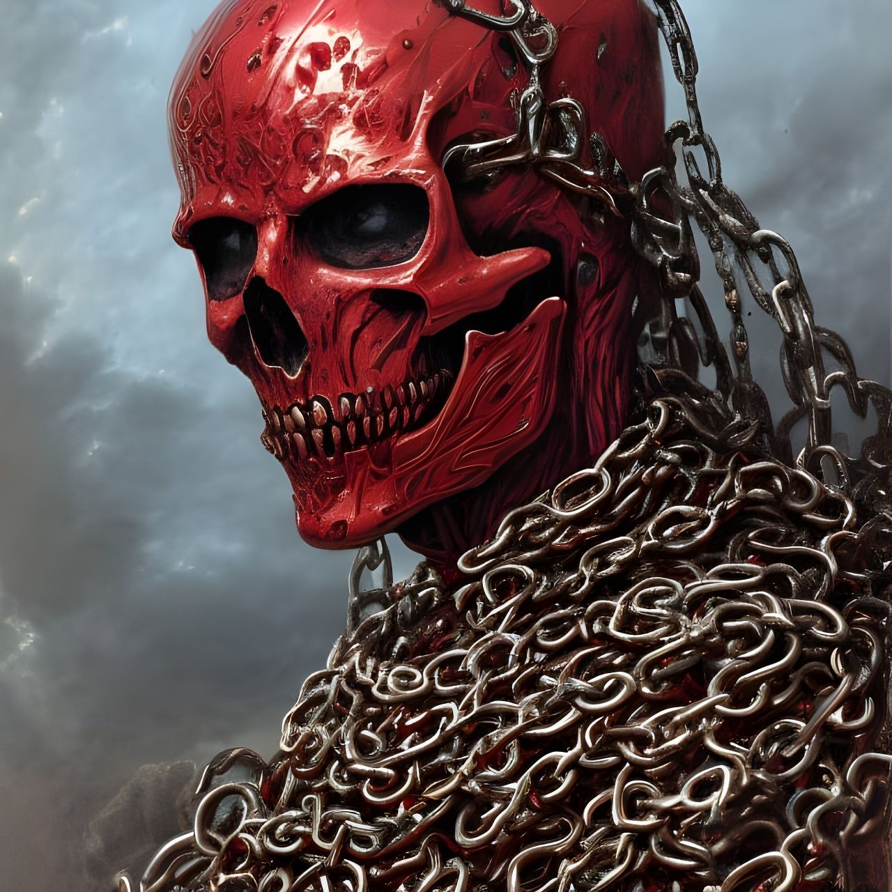 Red Skull and Chains