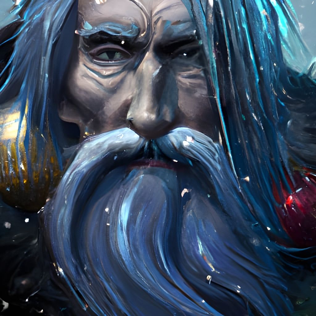 Dark Santa Claus Portrait in Hyperdetailed Art Style