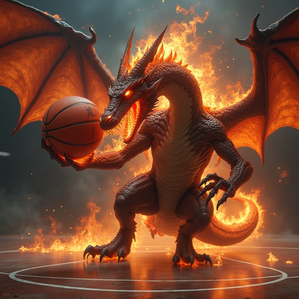 Dragon Dunk in a Futuristic Industrial Setting