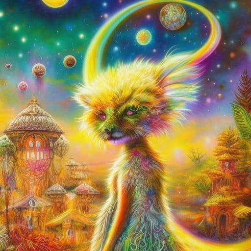 Cute Creature on a Strange Planet in HDR