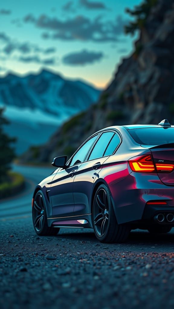 BMW 3 Series in Cel-Shaded Anime Style