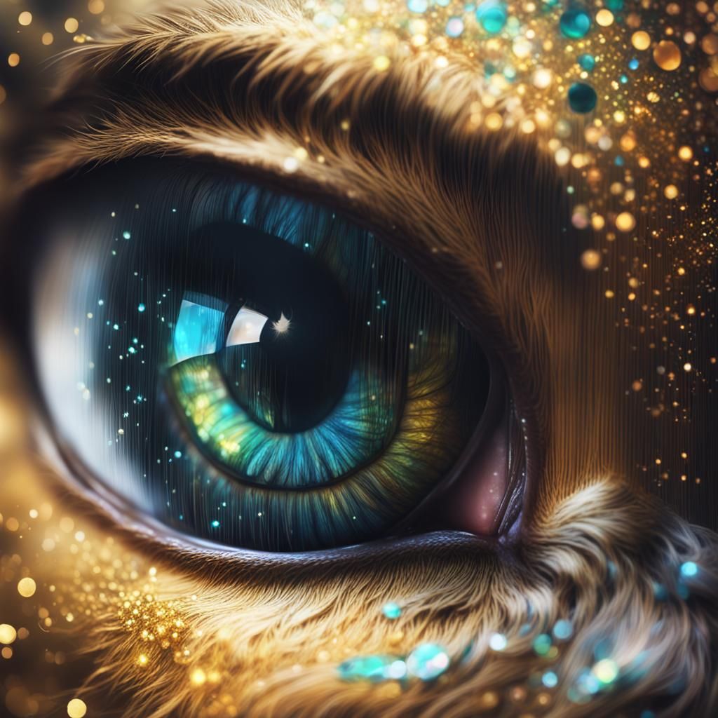 Luminous Touch: Sparkling Eye