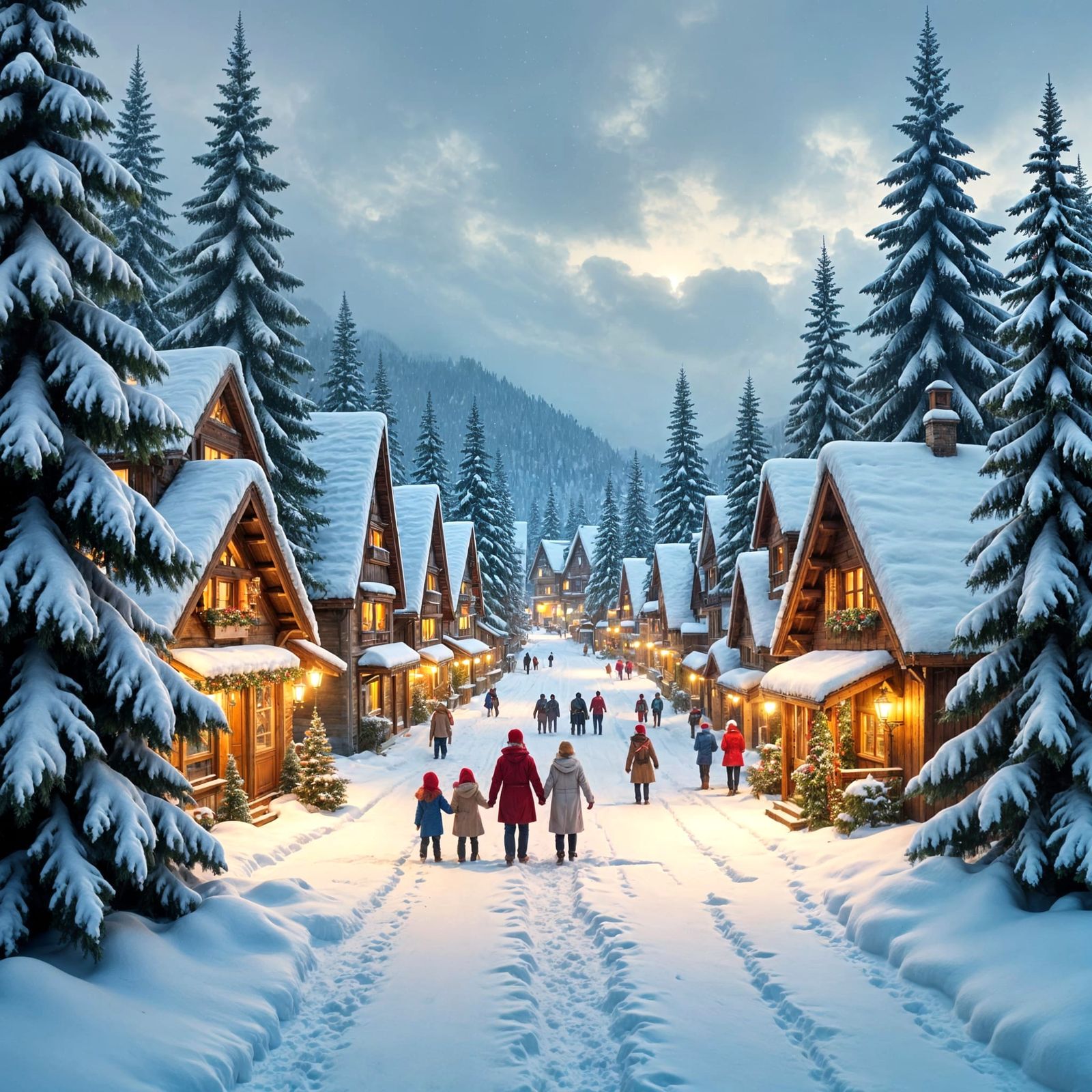 Winter Wonderland in the Alps at Christmas