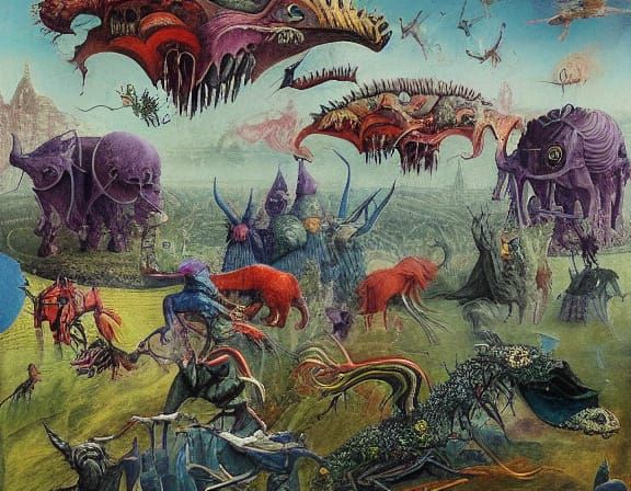 Chaos in AI's surrealist data