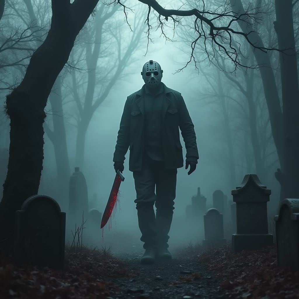 Jason Voorhees in Dark Fantasy Graveyard