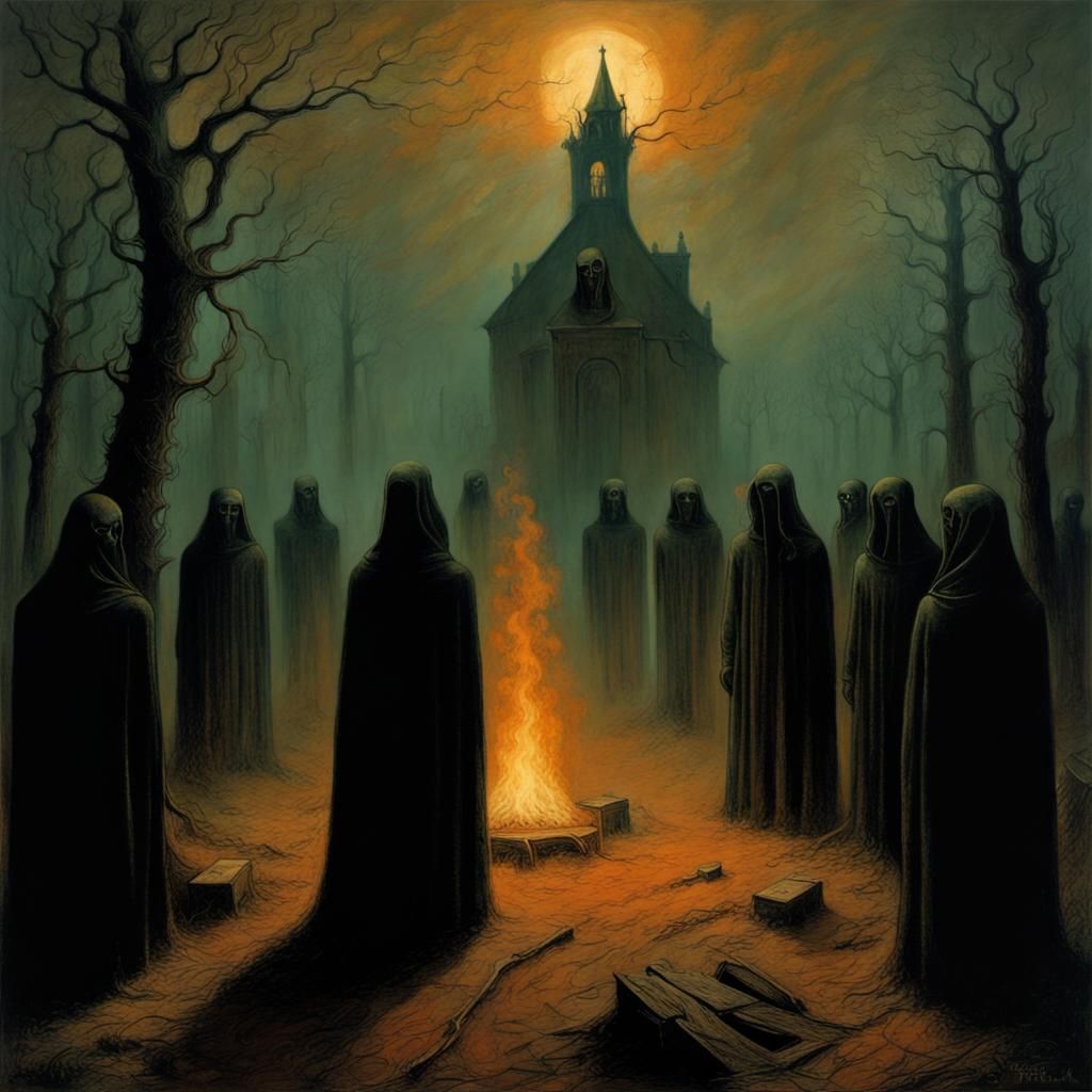 Surreal Salem Witch Trials Nightmare