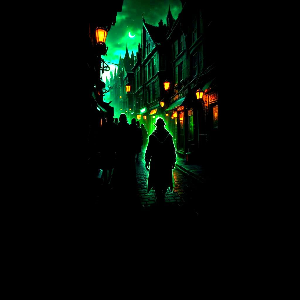 Futuristic Hi-Tech Elf in Gothic City