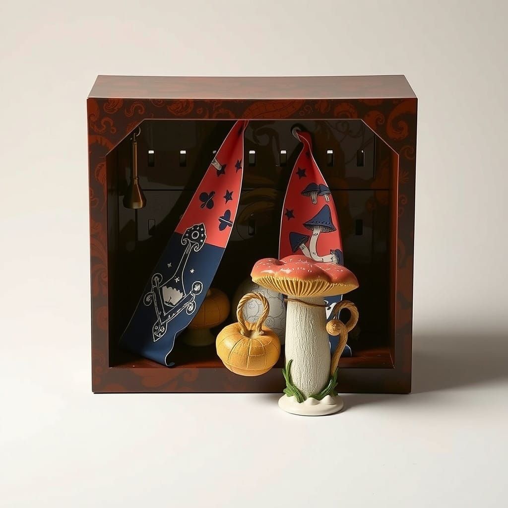 Vibrant Monumental Mushroom Art in Hyper-Real Style