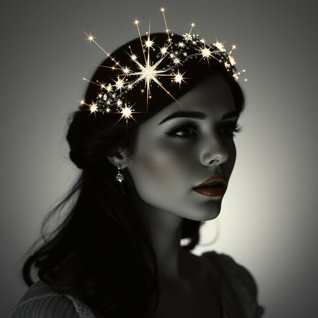 Sparkling Headpiece Radiating Stars