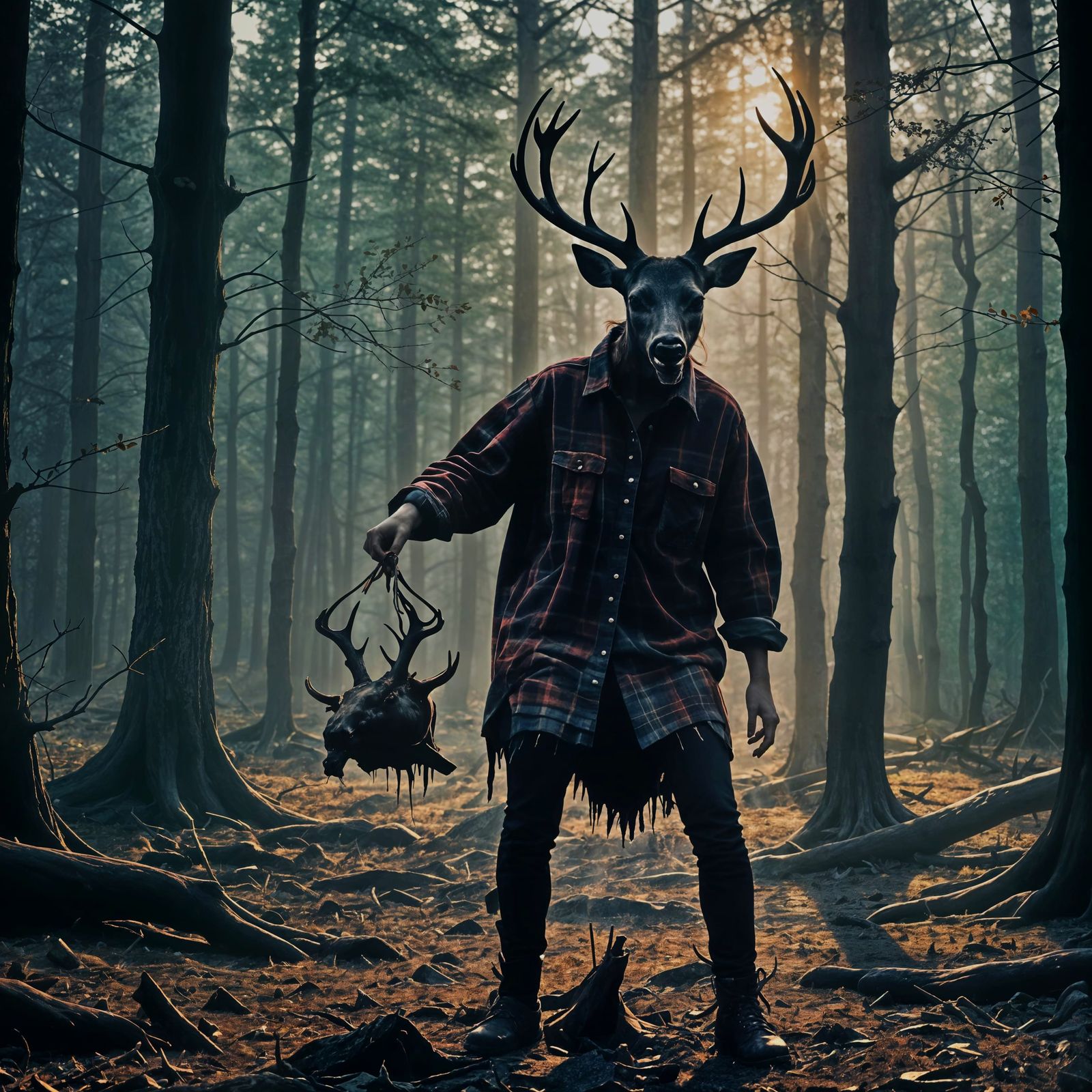 Headless Woman Throws Severed Deer Head